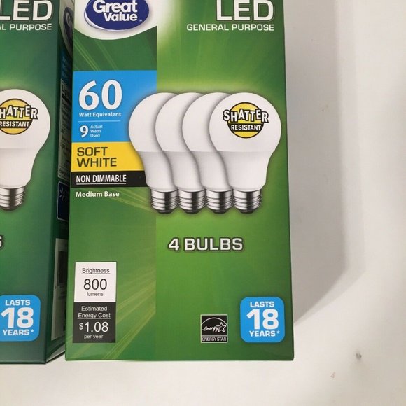 Great Value Other Great Value Led Bulbs 2 Pack Soft White 6w Poshmark
